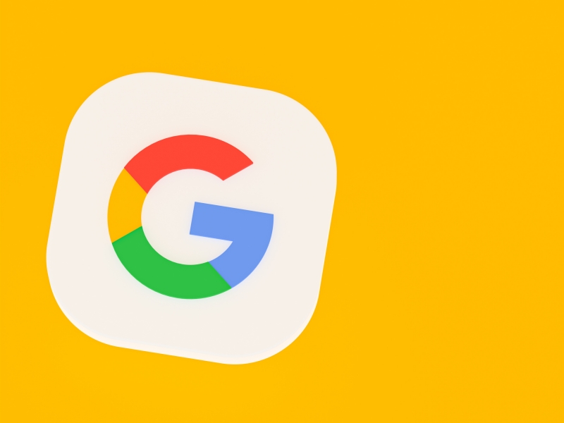 google application logo 3d rendering yellow background