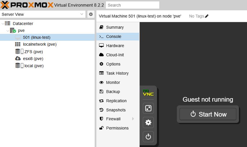 如何將VMware ESXi的VM轉移到Proxmox VE | ESXi VM 轉移到 PVE 9 ESXi VM 轉移到 PVE 操作介面畫面