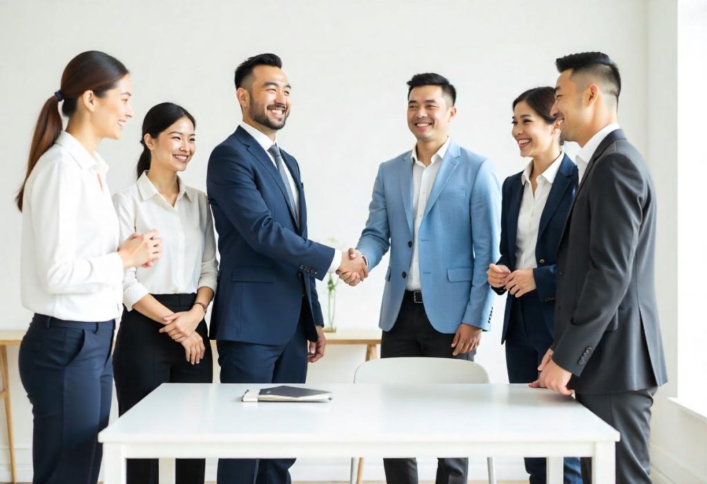 freepik a group of 6 asian business professionals 3 men an 68092