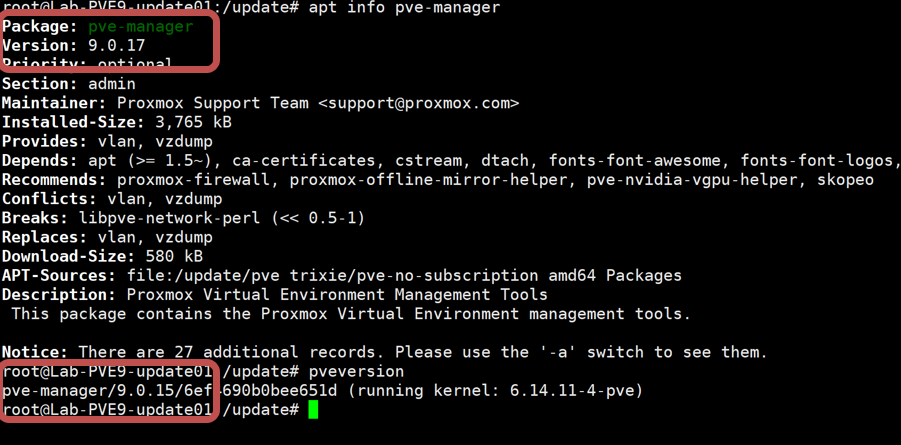 檢查後發現，對比先前運行的版本，更新包的版本比較新。