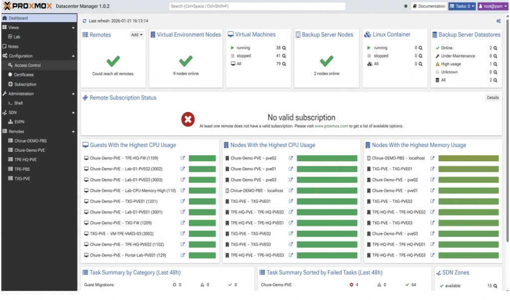 Proxmox Datacenter Manager(PDM)多叢集管理平台5大功能解析 2 螢幕擷取畫面 2026 01 22 152210